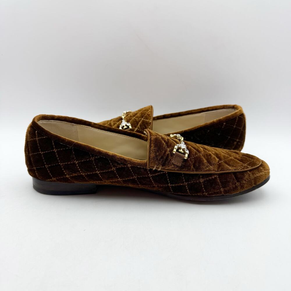 Sam Edelman Womens Loraine Regal Loafers Size 7 M EU 37 Camel Brown Cotton - Picture 3 of 12